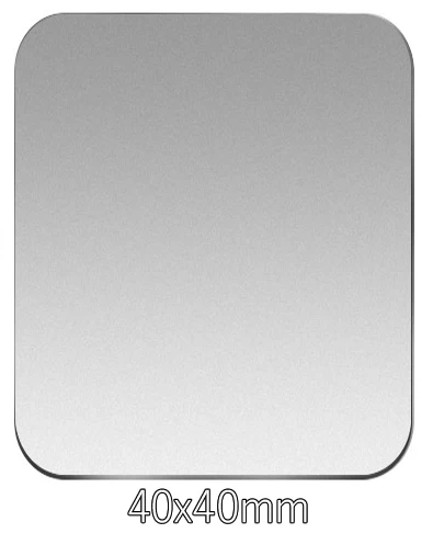 5pcs 40x40mm-Silver Универсальный магнитный держатель аксессуары Запасные детали для замены металлического пластина магнитный автомобильный держатель для телефона на магните с подставкой для gps MP3 с клейкой лентой 3M - Цвет: 5pcs 40x40mm-Silver