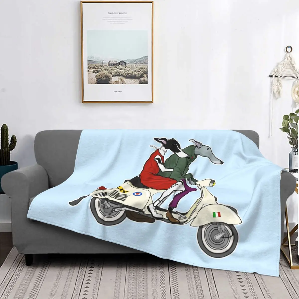

3DGreyhound Hounds Blanket Whippet Lurcher Sighthound Galgo Dog Fuzzy Throw Blanket, Bedroom Sofa, Super Soft and Warm Bedspread