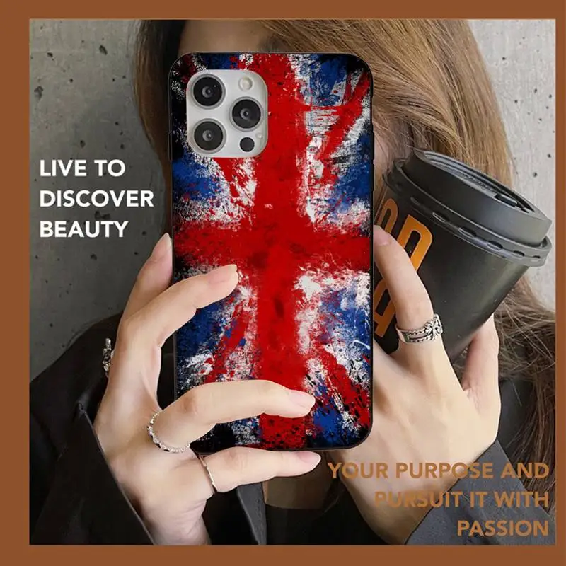 Английский Британский английский Флаг Великобритании чехол для телефона iPhone 13 11