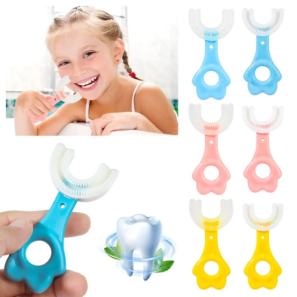 

6-12Years Children's U-Shape Stars Toothbrush Cleaning Tool Oral Hygiene Tooth Brushing