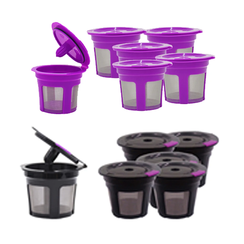

6Pieces Reusable Coffee Filter Capsule 12g Basket Bar Accs For MINI PLUS