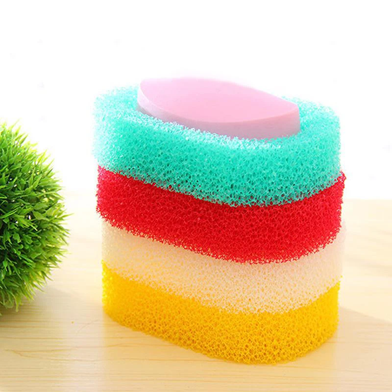 

1Piece Sponge Colorful Soap Holders Dish Bathroom Accessories Absorbent Easy To Dry Tray Kitchen Home Soap Dishes Box