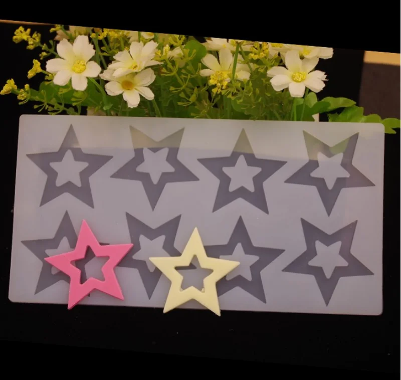 DIY 3D звезда Форма силиконовые формы торт декоративные инструменты SugarCraft кекс