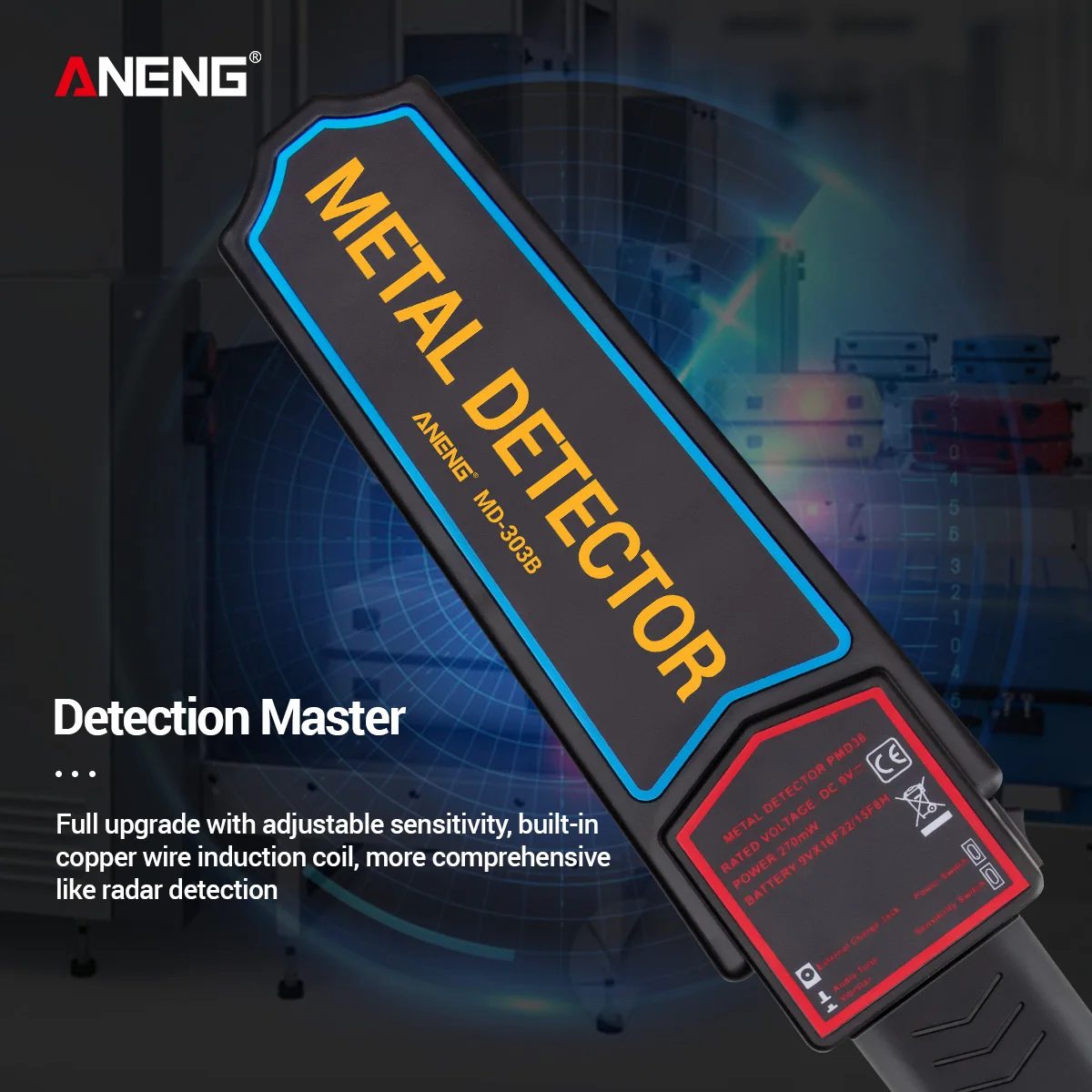 ANENG MD 303B металлоискатель Портативный профессиональный детектор безопасности