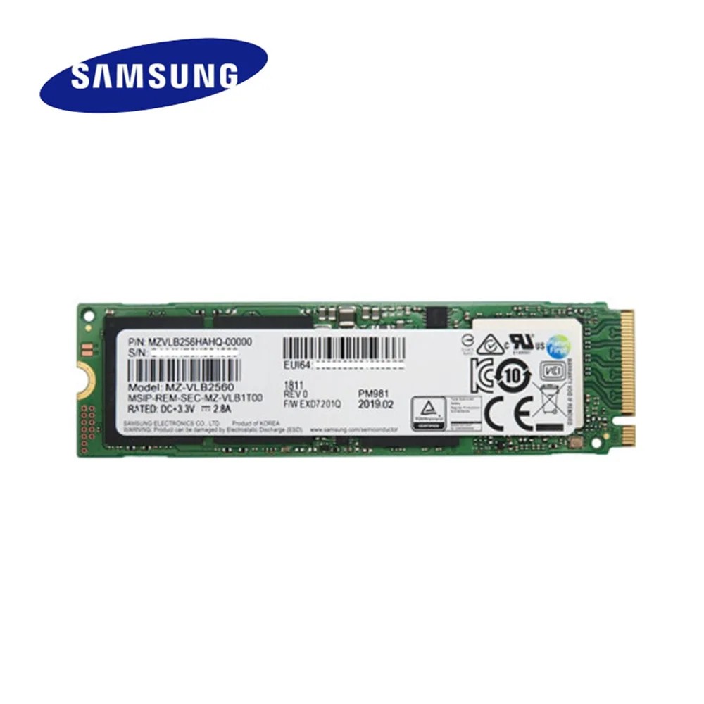 SAMSUNG SSD M.2 PM981 256GB 512GB Solid State Hard Disk M2 SSD NVMe PCIe 3.0 x4 NVMe  Laptop Internal disco duro TLC PM 981 1TB