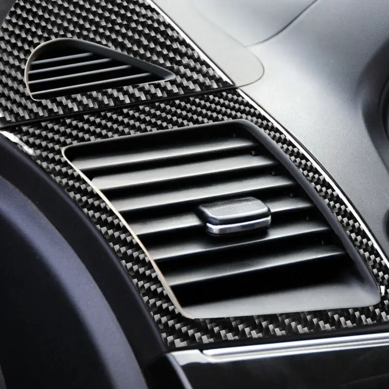 

Mouldings Decoration Trim Air Vent Outlet Cover Trim 4PCS Carbon Fiber Parts