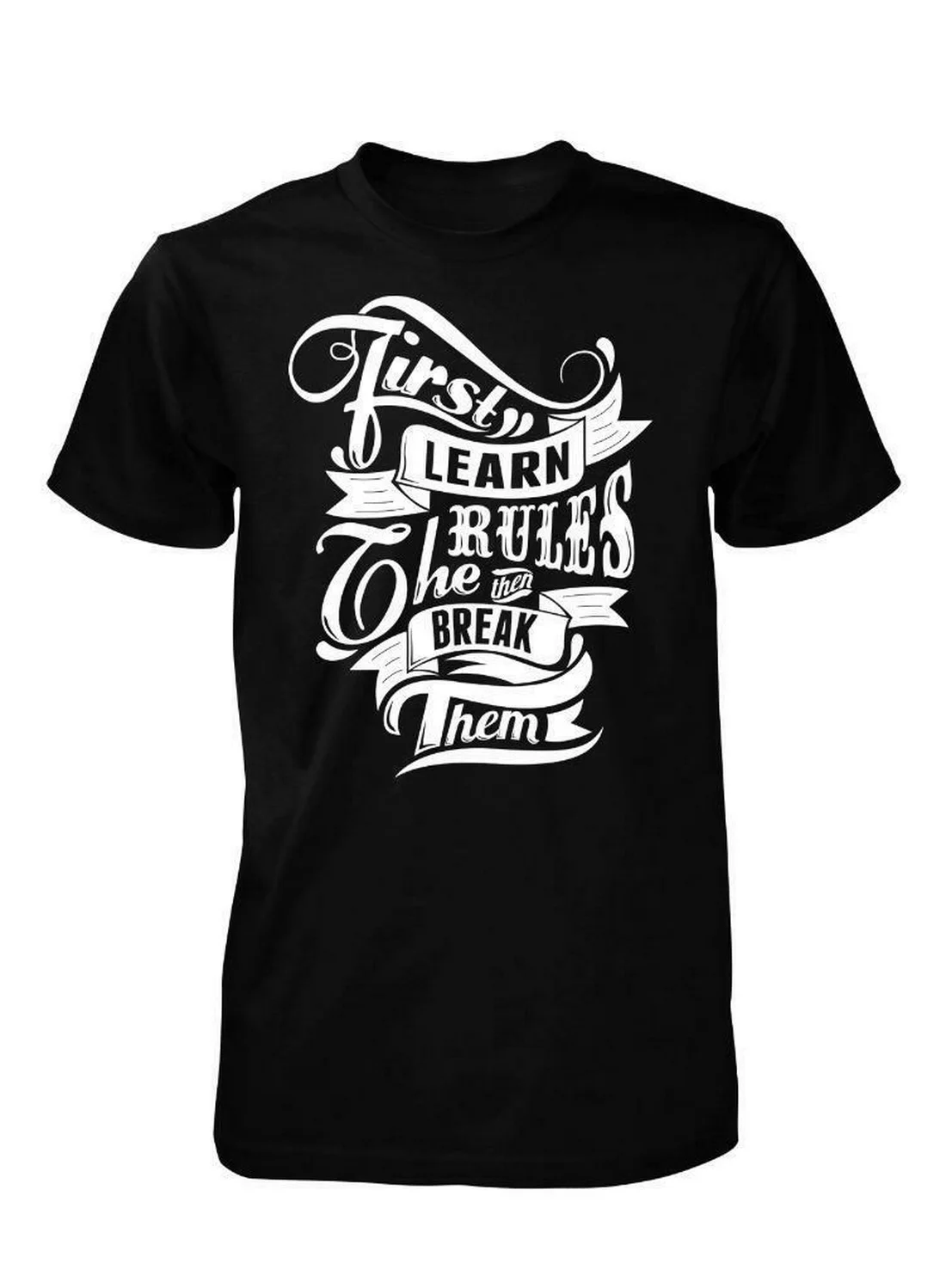 BNWT сначала изучите правила а затем сломайте их топы для взрослых футболка S-XXL