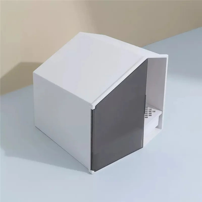 

Cat Bedpan Cat Litter Box Semi-open Anti-Splash Cat Toilet Deodorant Pet Toilet 7L Sand High Capacity Cat Litter Tray L-shaped
