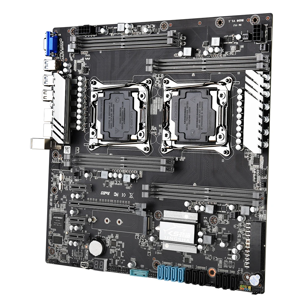 Комплект материнской платы Jingsha X99 с двумя процессорами 2 * E5 2678V3 8*8 ГБ = 64 LGA 2011V3 V4