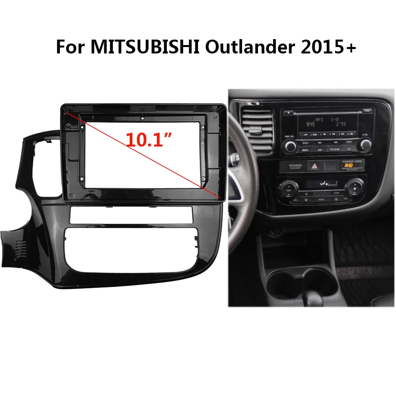 2 Din Car Radio Dashboard Fascia for Mitsubishi Outlande 2015+(Left Wheel) Stereo Panel Mounting Bezel Faceplate Holder | Автомобили и