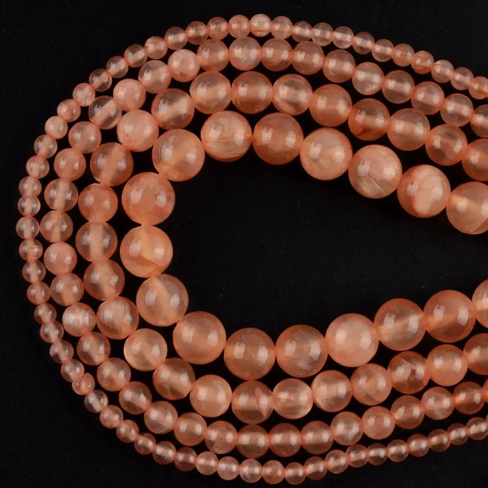 Оптовая продажа бусины из натурального оранжевого нефрита круглые космические