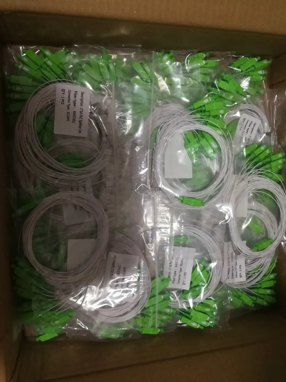 Бесплатная доставка 10 шт./лот 1X2 1X4 1X8 1X16 1X32 PLC SC/APC SM 0 9 мм G657A1 ПВХ 1 м FTTH волоконно