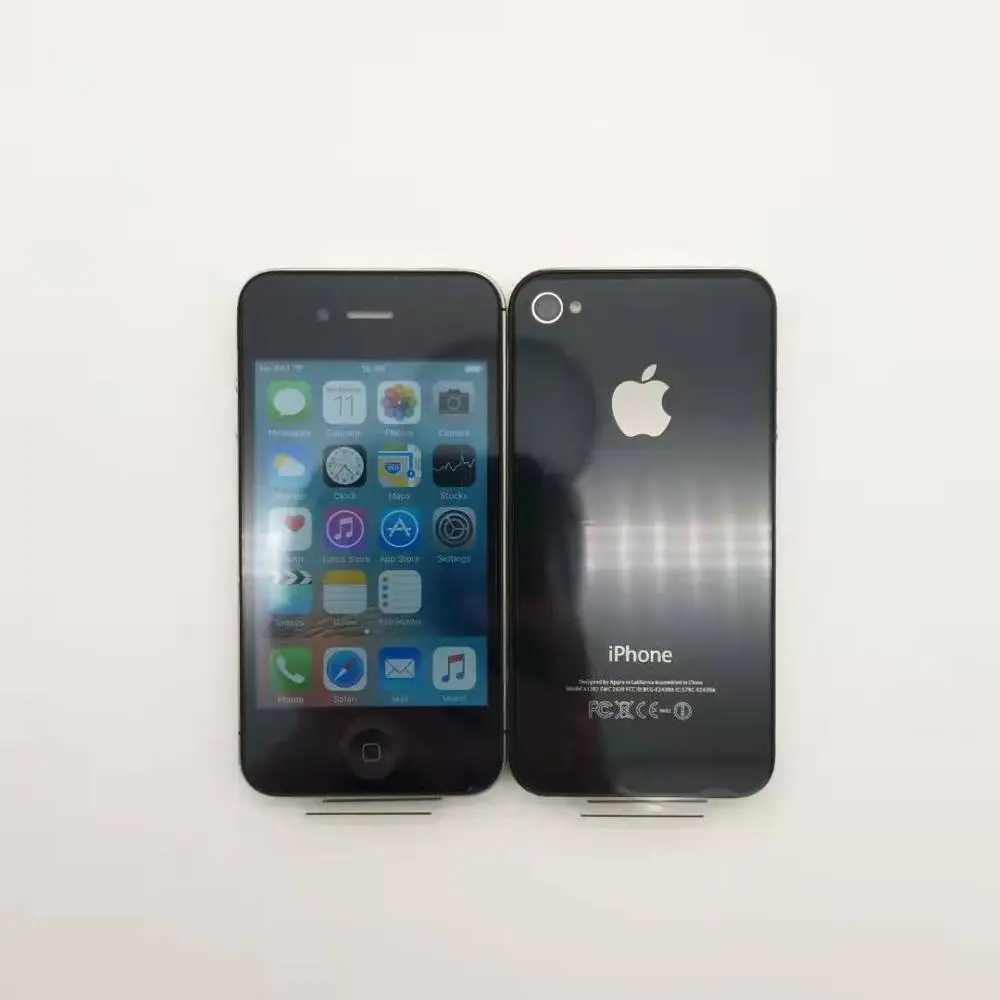 iPhone 4S разблокированный мобильный телефон двухъядерный WCDMA 3g wifi gps 8MP камера apple сотовый телефон Восстановленный