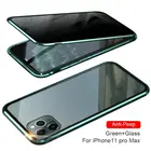 Магнитный защитный чехол для IPhone XS XR Xs Max 7 8 Plus 11 Pro MAX, магнитный металлический двухсторонний чехол из закаленного стекла