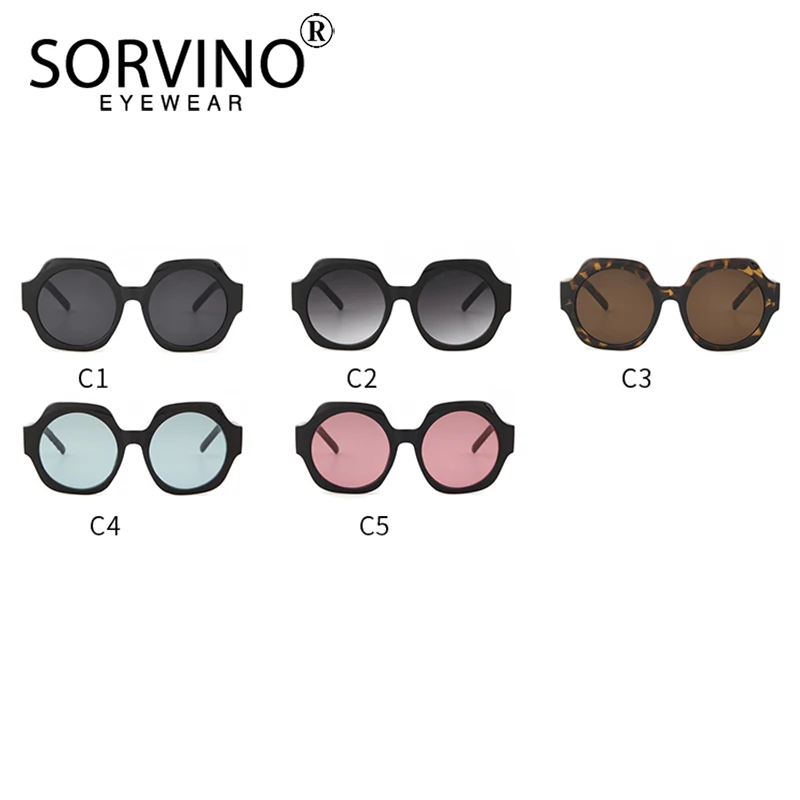 Мужские и женские солнцезащитные очки SORVINO винтажные Овальные Солнцезащитные с