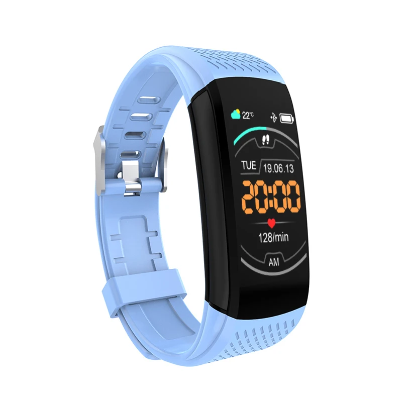 C8 sky blue Фитнес браслет часы для мужчин и женщин кровяное давление шагомер водонепроницаемый смарт-браслет монитор сердечного ритма браслет для Xiaomi iphone - Цвет: C8 sky blue