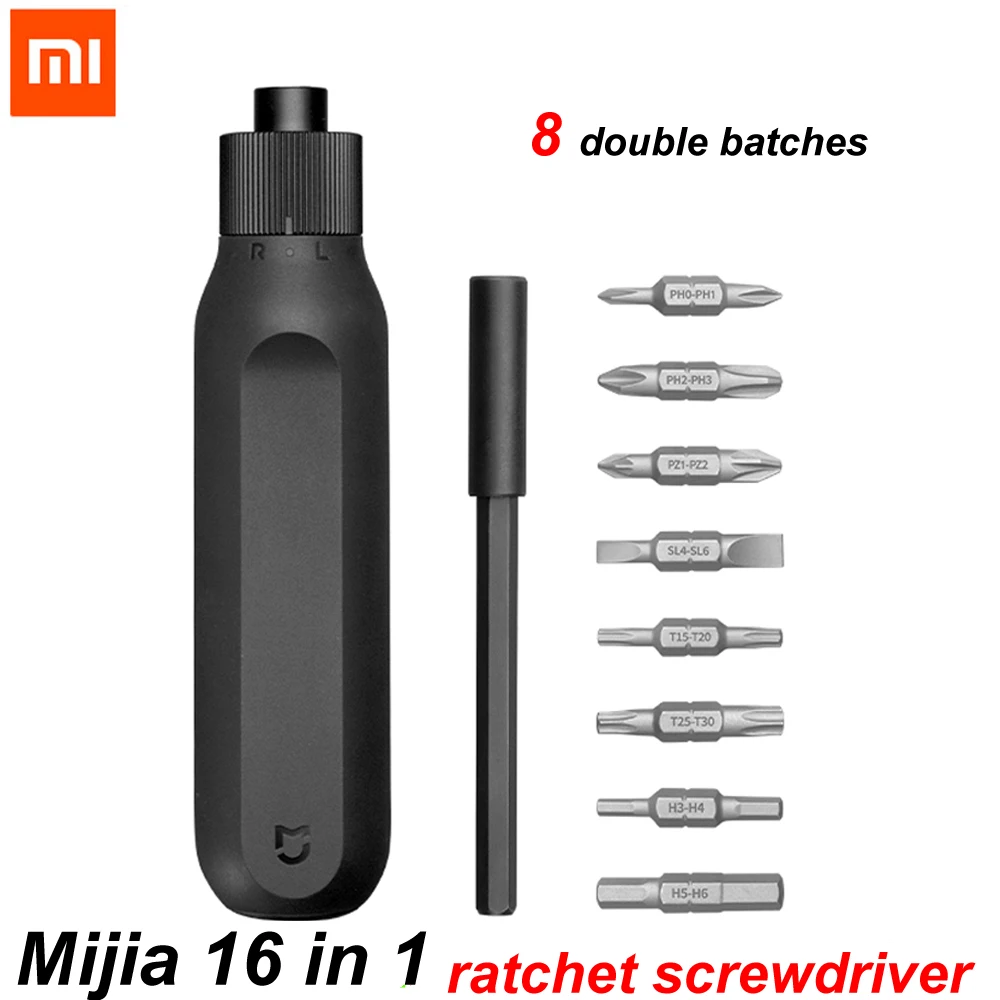 Отвертка Xiaomi Mijia 16 в 1 отвертка с храповым механизмом домашняя высокоточная Torx Cross