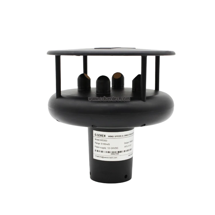 

Высокоточный и Диапазонный ультразвуковой датчик скорости ветра и направления WS303 для установки труб