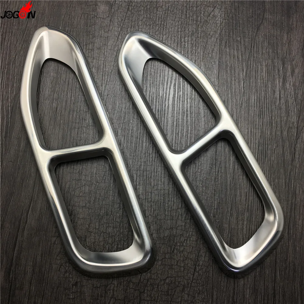 Серебряный двойной глушитель наконечник выхлопной трубы отделка 2 шт. для BMW 7