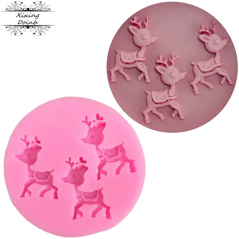 Силиконовая форма сделай сам для украшения торта с тремя рождественскими