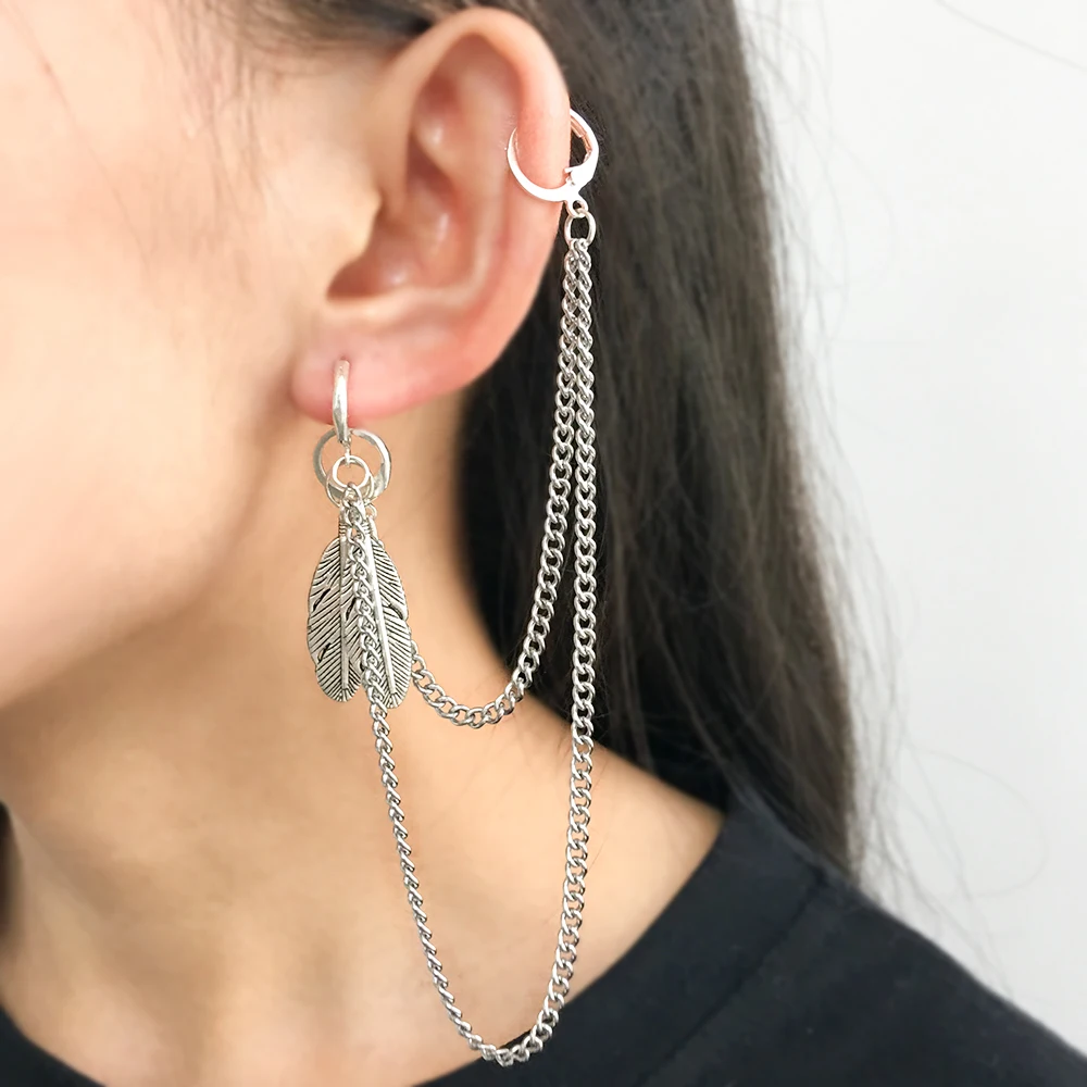 Серьги гвоздики в стиле хип хоп шикарные серьги виде перьев бананов Листьев