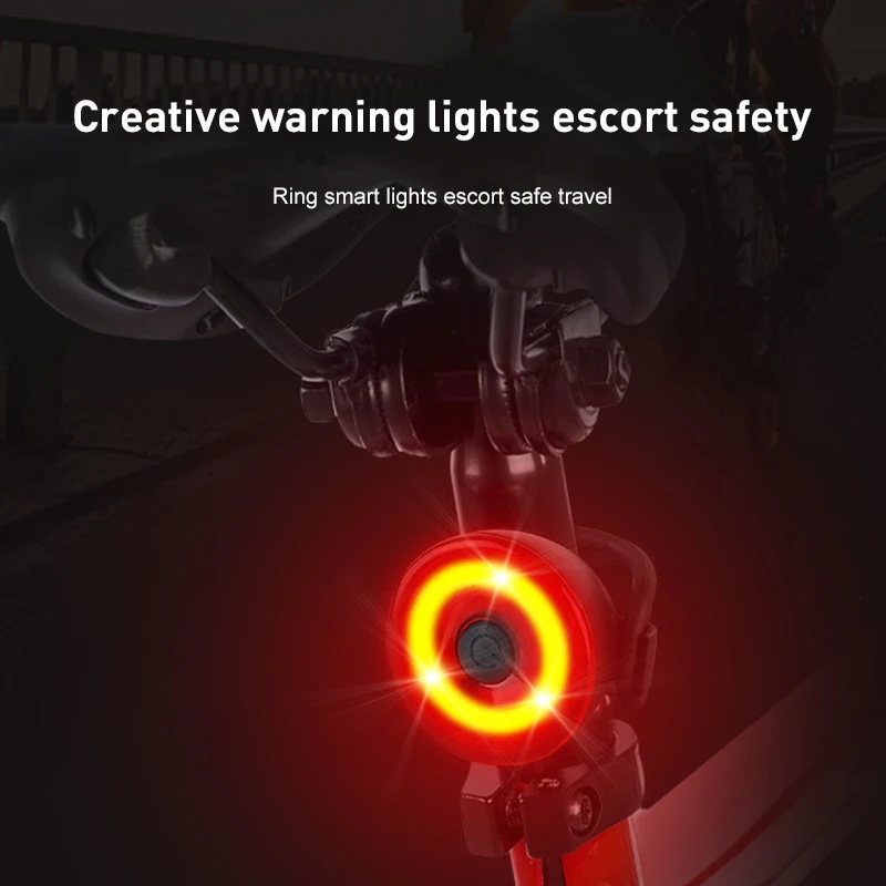 

Велосипедный задний фонарь, умсветильник автоматический стоп-сигнал с датчиком, высокая светильник ка, светильник чная подсветка для езды ...