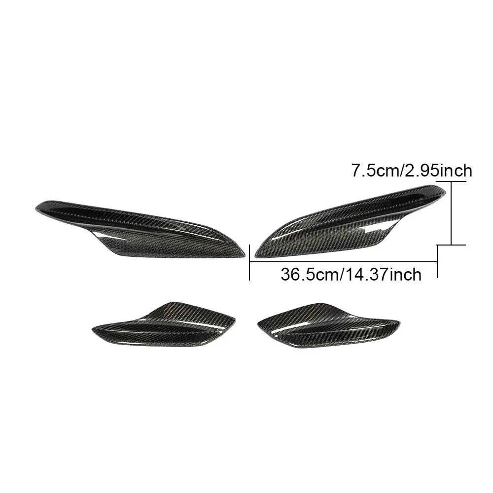 3 серии переднего бампера сбоку Canards Splitter Спойлер для BMW E90 E92 E93 M3 2005 2012 углеродное