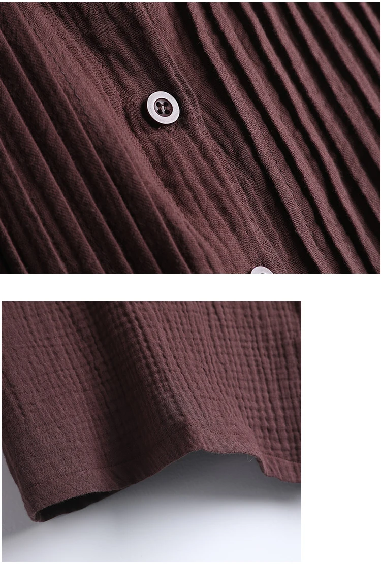 

2020 Fall Good Quality Oversize Pleated Women Shirts Stand Collar Single Breasted Tops Ladies Solid Autumn Blouses T09001K