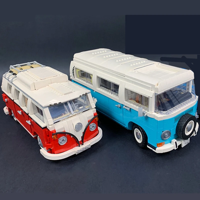 

New 2200PCS Technical T2 Camper Car Model Building Blocks Cars Bus DIY Bricks Fit 10279 10220 Kid Toys Birthday Gifts