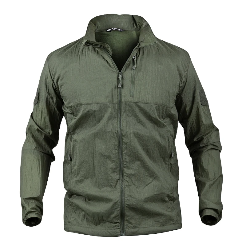 Лето анти УФ быстро сохнут Водонепроницаемый дышащей кожи куртка для мужчин на