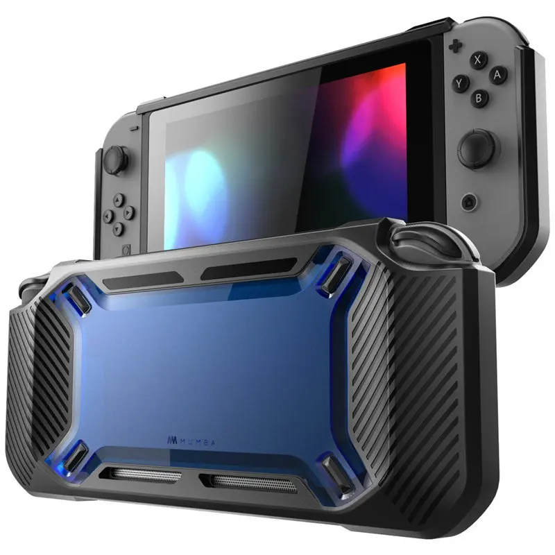 For Nintendo Switch Case Mumba Heavy Duty Rugged Slim Rubberized Snap on Hard Case Cover For Nintendo Switch Release - Цвет: Blue