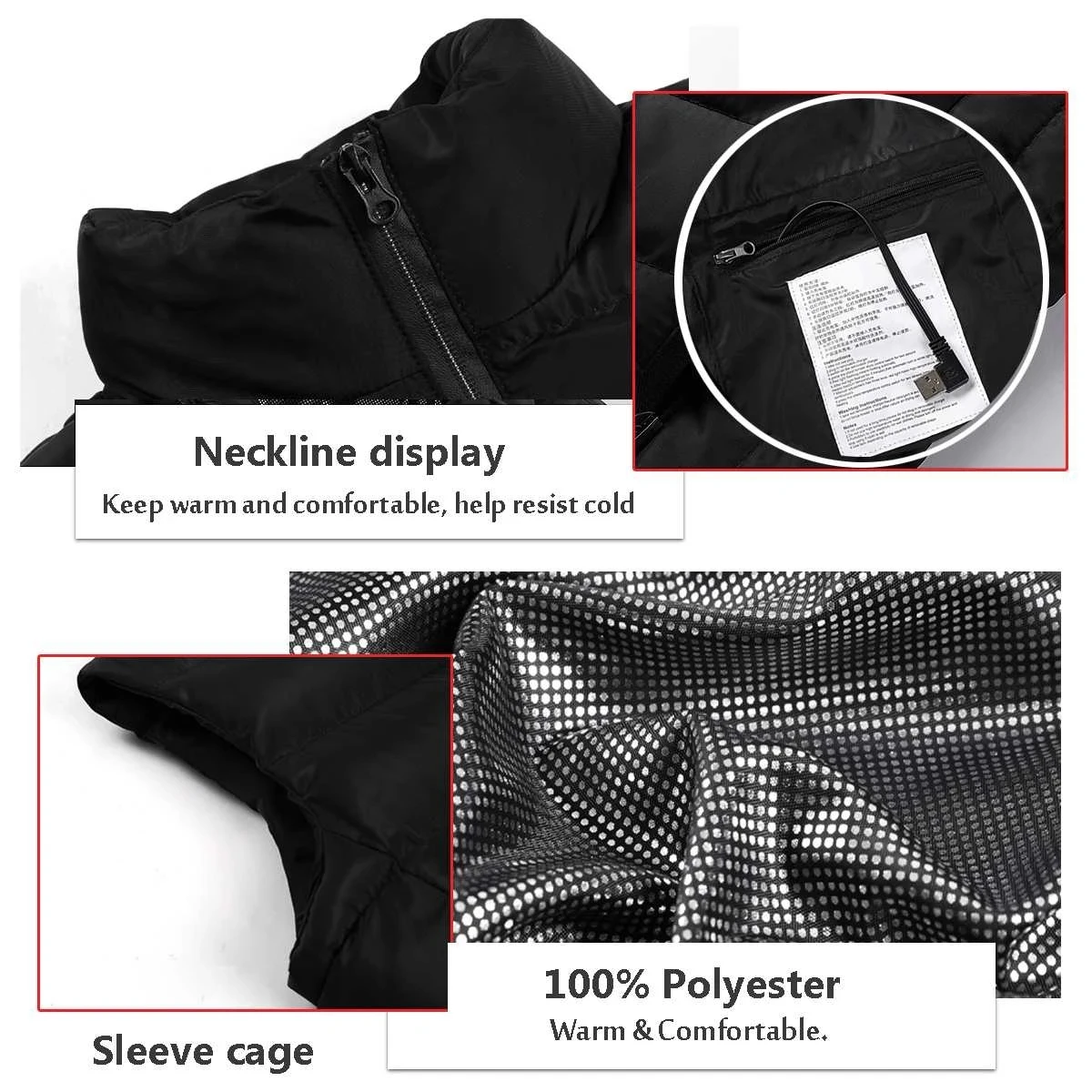 Жилет с подогревом 9 мест для мужчин и женщин куртка Usb жилет Термоодежда