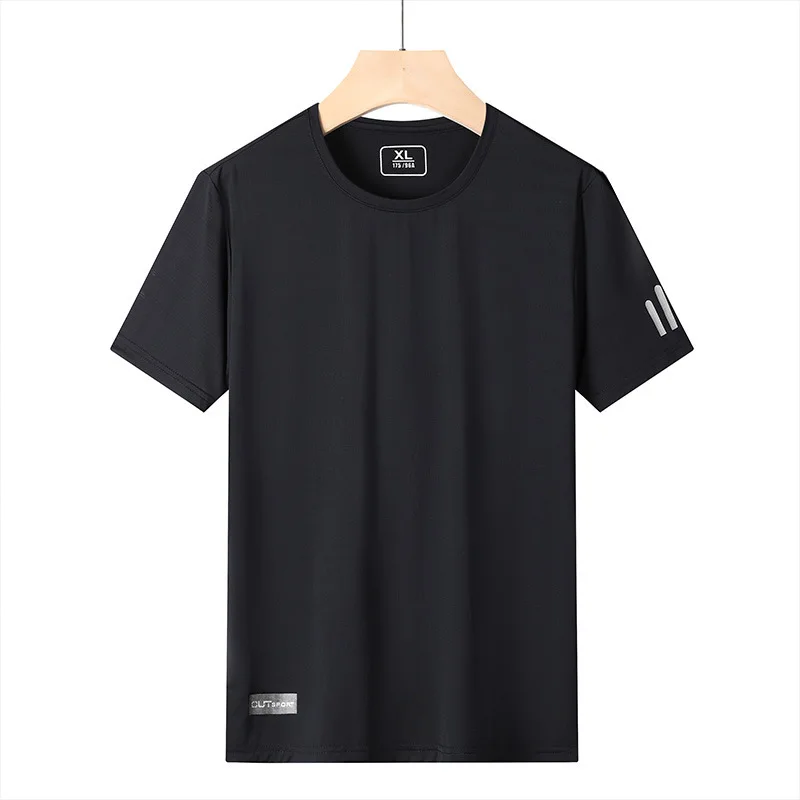 

Summer Men's New Quick Drying Short Sleeve T-shirt Sports O-Neck Free Shipping Best Camisa Fitness Mens Clothing White T Shirt