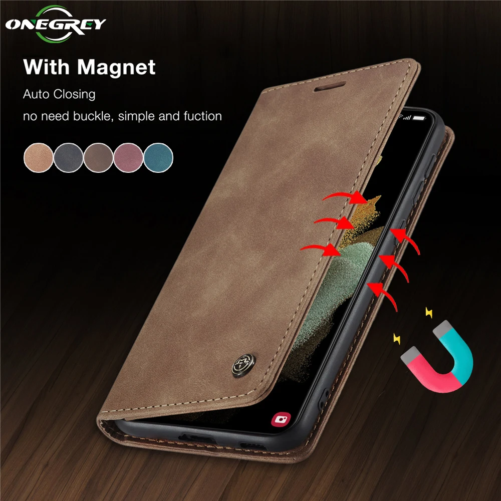 luxury flip wallet s21ultra case for samsung galaxy s21 s20 fe s10 s9 s8 ultra plus s7 edge leather card stand phone bags cover free global shipping