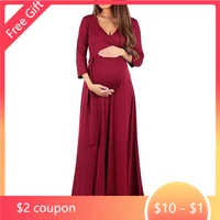 sexy maternity dresses lady clothes for pregnant women v neck autumn pregnancy dresses vestidos maternity lactation clothing