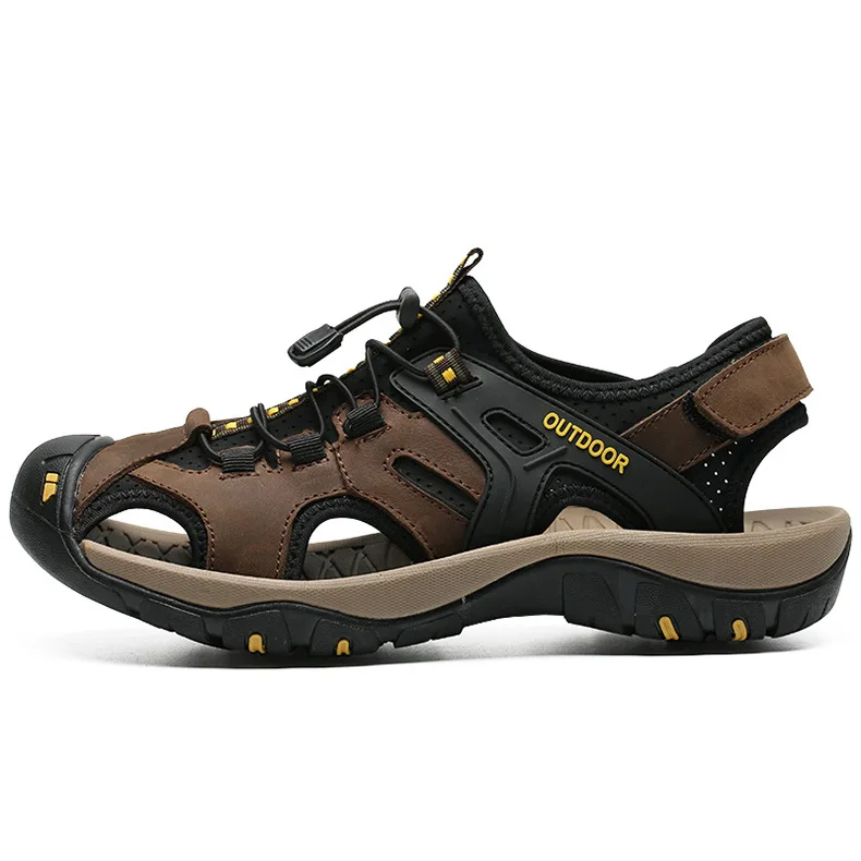 Beach Sandalias Male Breathable Design Water Sneakers Summer Outdoor Genuine Leather Casual Sports Sandals Men Roman Trekkinglgb | Обувь