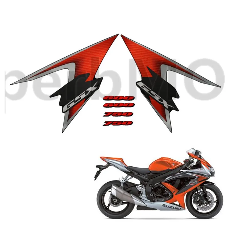 Для Suzuki GSXR600 GSXR750 2008 2009 K8 мотоцикла 3 м цельная Зеркальная Наклейка GSXR 600 750