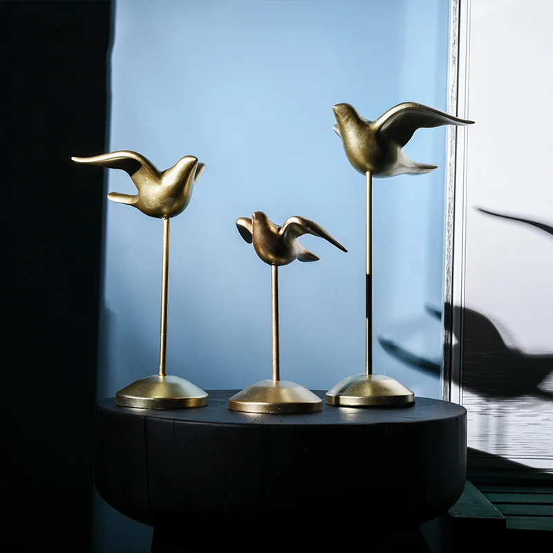 Европейские фигурки с абстрактными птицами и голубями украшение для кабинета