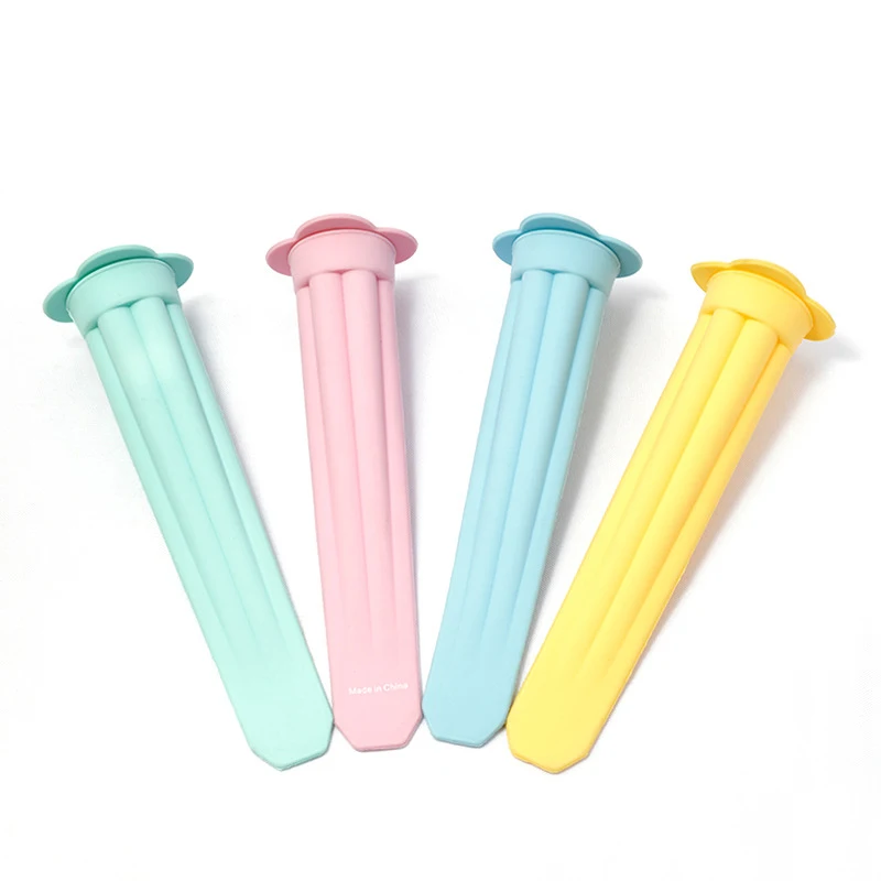 

Silicone Popsicle Maker Lolly Ice Cream Mould Trays With Lids Handheld DIY Frozen Ice Molds Maker Creative Kitchen Tools