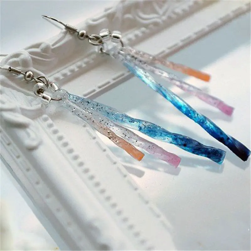 

2Pcs Earring Necklace Bar Pendant Silicone Mold Epoxy Resin Molds Jewelry Tools