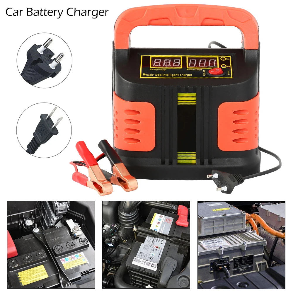 350W 12 V/24 V 35Ah-200Ah автомобильное зарядное устройство, полностью автоматическая 14a Регулировка lcd Быстрая зарядка для мотоцикла Авто источник питания