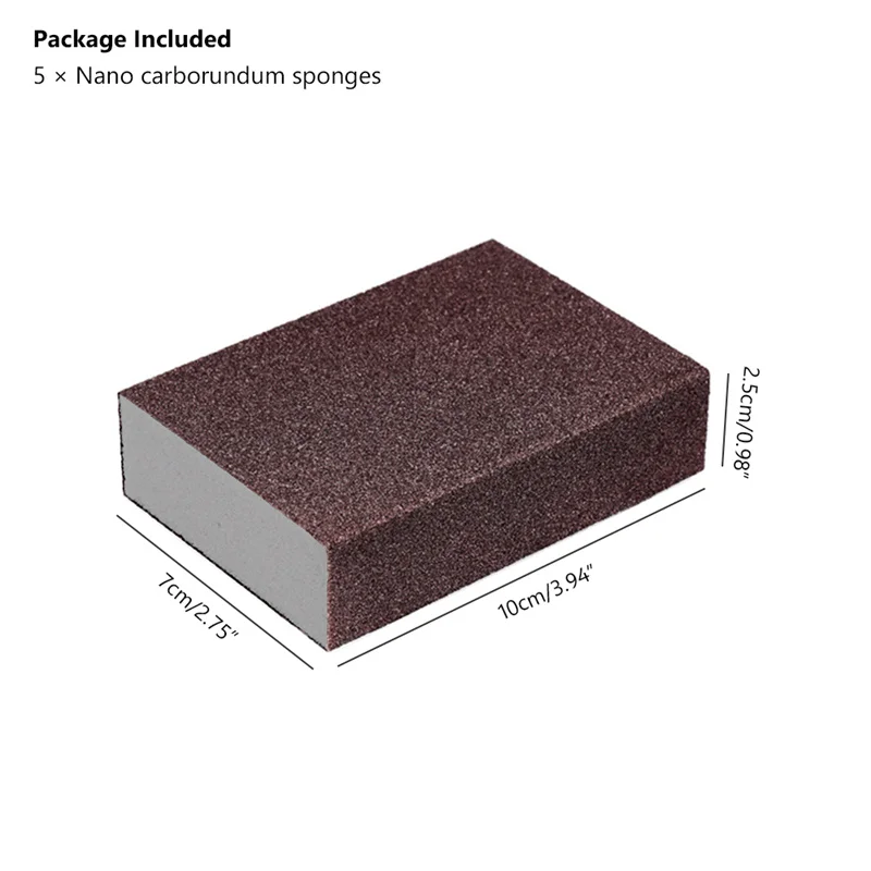 

6pcs Kitchen Magic Sponge Eraser Rust Remover Brush Dish Pot Cleaning Brush Sponge Emery Descaling Clean Rub Pot