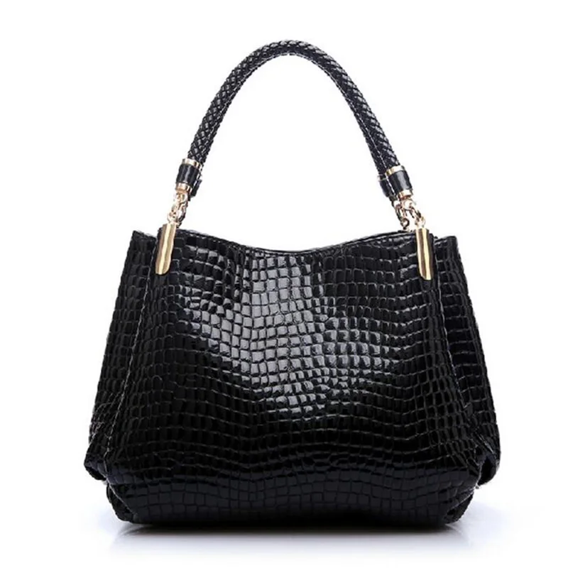 Новинка 2019 женская сумка на плечо с узором под кожу крокодила кожаные сумки