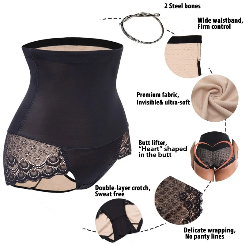 

Tummy Control Panties Women Body Shaper Butt Lifter Slimming Shapewear Briefs Panty Modeling Underwear Knickers High Waist Thin