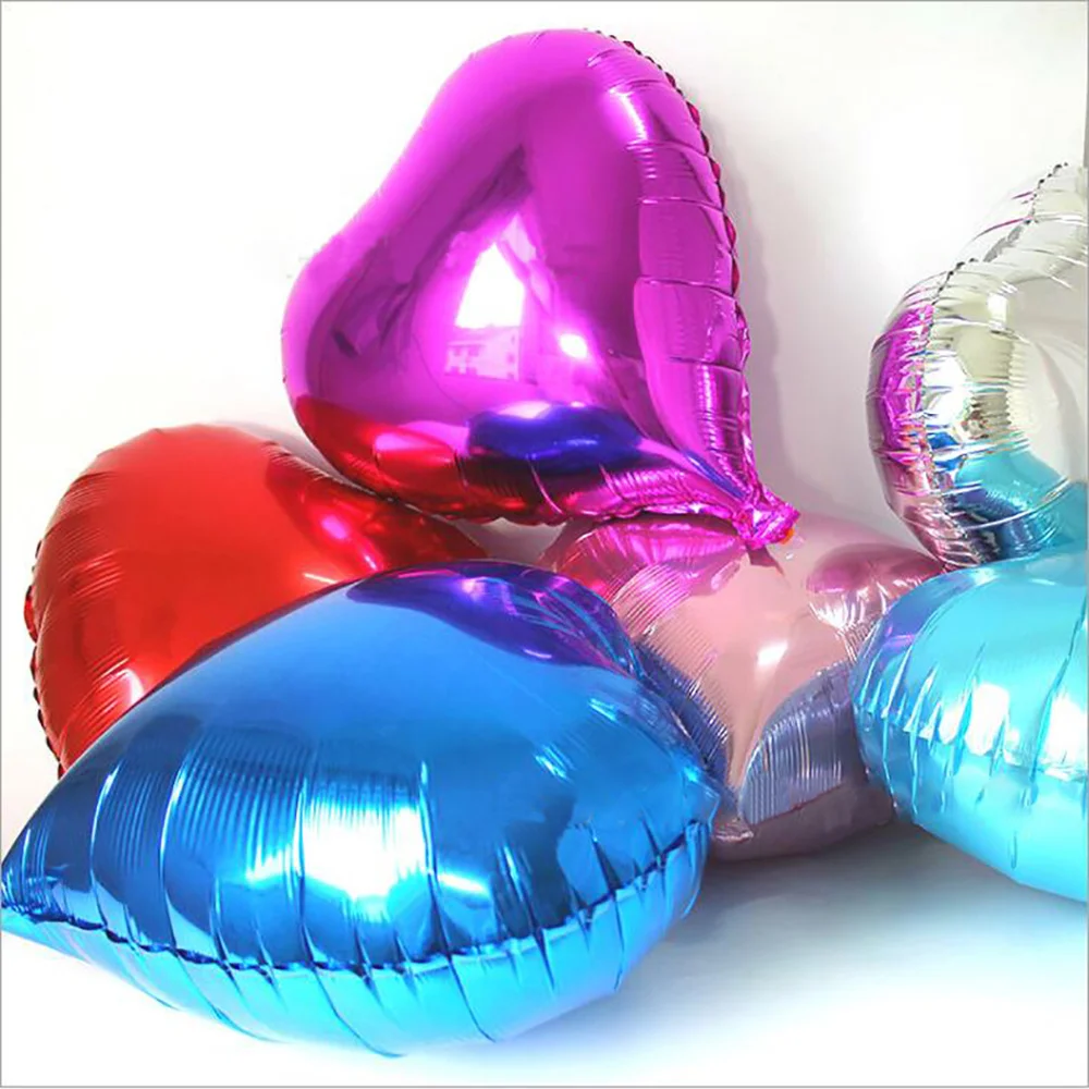 Золотой шар из алюминиевой фольги в форме сердца украшение для свадебной