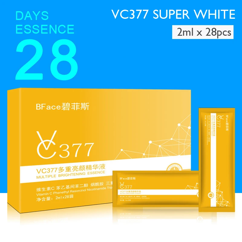 

28 Days Super Whitening 377 VC Face Serum Treatment for Dark Spots Dull Skin Belmish Acne Marks Face Brightening Essence