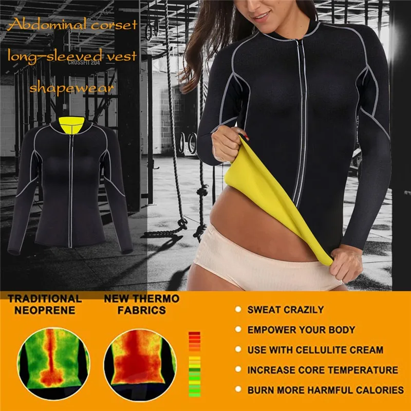 

Women Sauna Shaper Vest Thermo Sweat Shapewear Tank Top Slimming Vest Waist Trainer Corset Gym Fitness Workout Zipper Shirt New