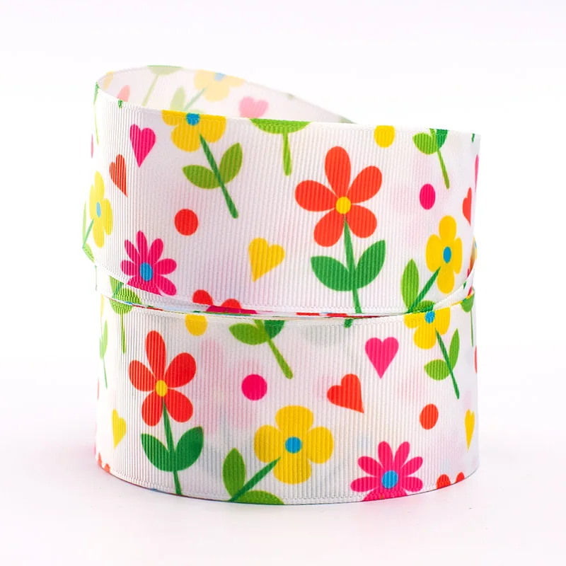 10 ярдов в рубчик/атласная лента цветы|Ленты для шитья| |