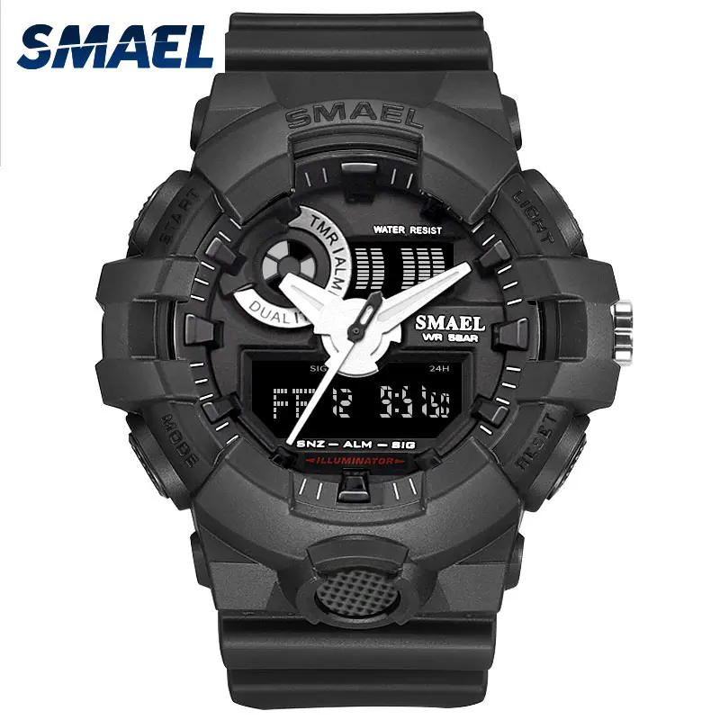 Для мужчин спортивные часы SMAEL Элитный бренд камуфляжные военные цифровой