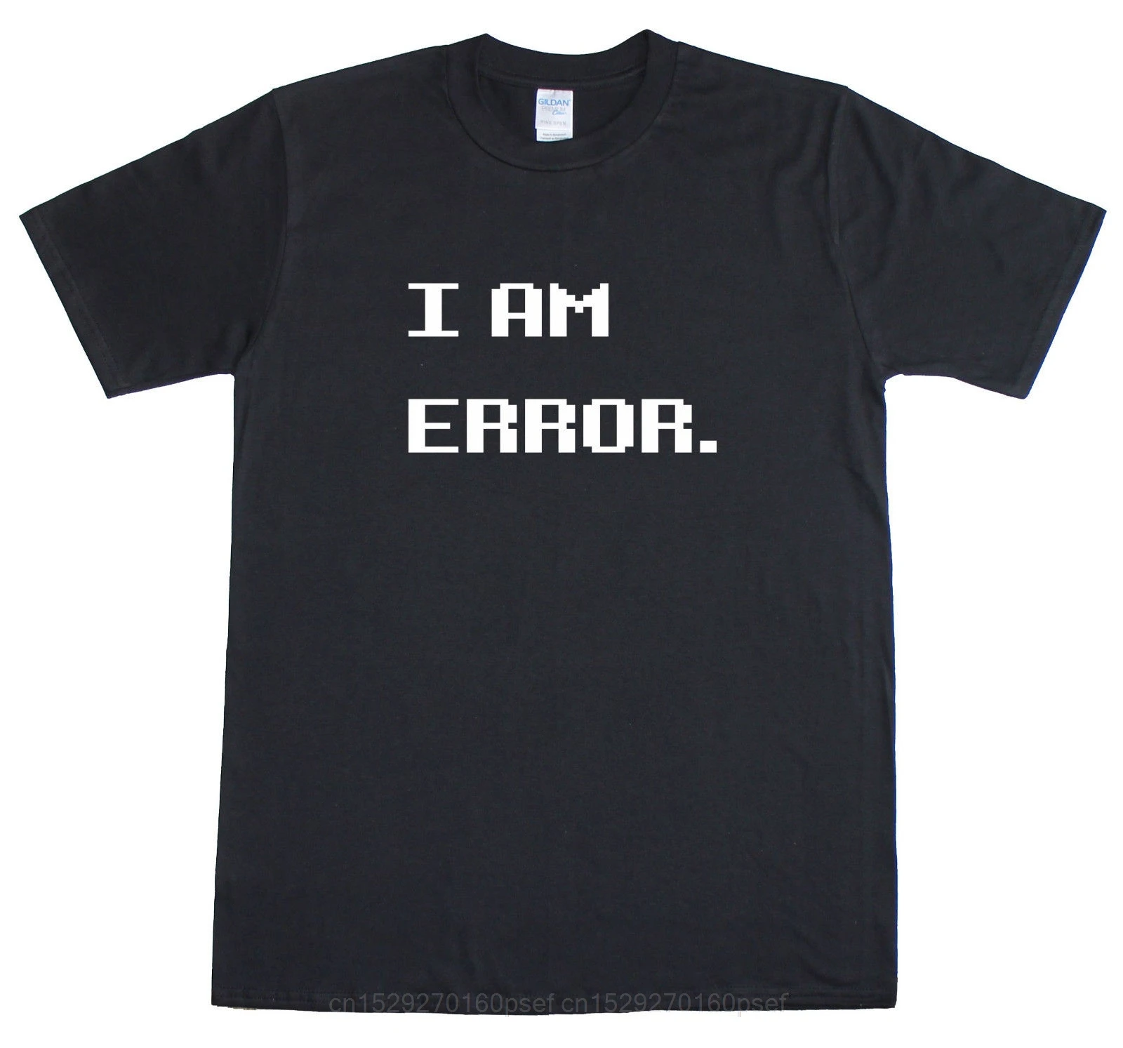 

I AM ERROR. Retro Meme Gamer Geek Funny Mens Loose Fit T-Shirt